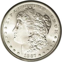 	1887-O S$1 MS65 PCGS. This is a brilliant Gem with bri 1887-O