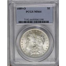 	1889-O S$1 MS64 PCGS. Light chestnut-gold toning enric 1889-O