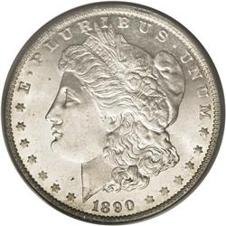 	1890-O S$1 MS65 Prooflike PCGS. Brilliantly mirrored o 1890-O