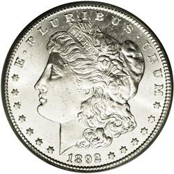 	1892-CC S$1 MS64 PCGS. One of the more desirable of th 1892-CC