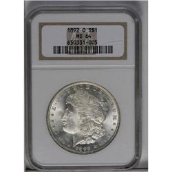 	1892-O S$1 MS64 NGC. This semi-prooflike O-mint Dollar 1892-O