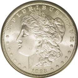 	1893 S$1 MS64 PCGS. A delectably brilliant, untoned ne 1893