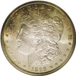 	1893 S$1 MS64 NGC. Only a few small abrasions are note 1893