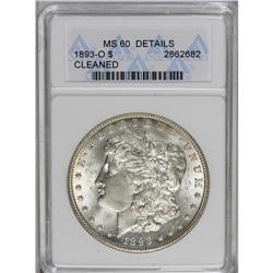	1893-O S$1 --Cleaned--ANACS. MS60 Details. Liberty''s c 1893-O