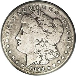 	1893-S S$1 VG10 PCGS. The surfaces are a pleasing, lig 1893-S