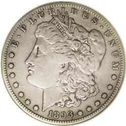 	1893-S S$1 VF35 ANACS. A pleasing medium gray example 1893-S