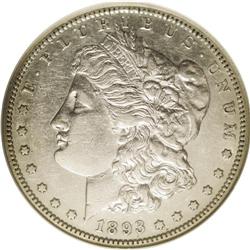 	1893-S S$1 AU50 NGC. In the case of the 1893-S dollar, 1893-S