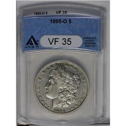 	1895-O S$1 VF35 ANACS. This Choice VF key date coin is 1895-O