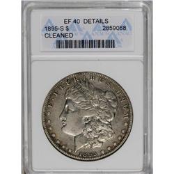 	1895-S S$1 --Cleaned--ANACS. XF40 Details. Golden-brown 1895-S
