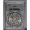 Image 1 : 	1897 S$1 MS65 PCGS. Virtually untoned with the expecte 1897