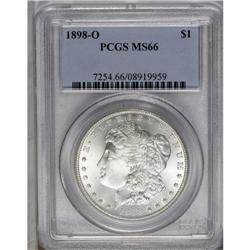 	1898-O S$1 MS66 PCGS. A fully brilliant and sharply st 1898-O