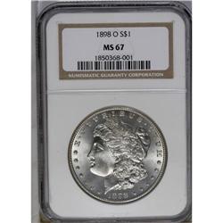 	1898-O S$1 MS67 NGC. A sparkling, brilliant example wi 1898-O