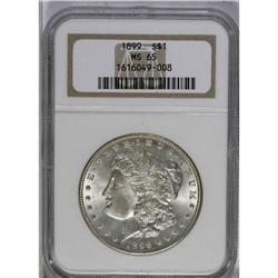 	1899 S$1 MS65 NGC. A boldly struck and gently toned Ge 1899