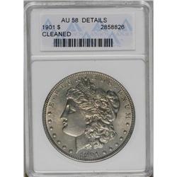 	1901 S$1 --Cleaned--ANACS. AU58 Details. This scarce da 1901