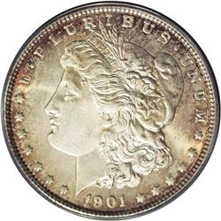 	1901 S$1 MS61 ANACS. A fully lustrous Mint State examp 1901