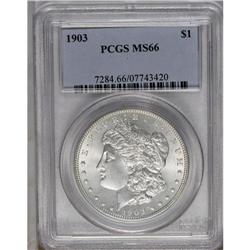 	1903 S$1 MS66 PCGS. A sharp looking Premium Gem, with 1903