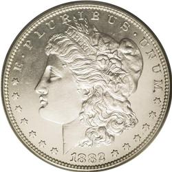 	1882 S$1 PR64 Cameo PCGS. Essentially untoned with onl 1882