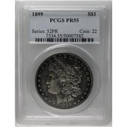 	1899 S$1 PR55 PCGS. A lightly circulated proof with sl 1899