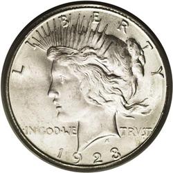 	1923-S S$1 MS65 ANACS. Despite the enormous mintage of 1923-S