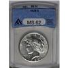 	1928 S$1 MS62 ANACS. This popular key of the Peace dol 1928