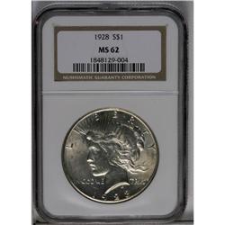 	1928 S$1 MS62 NGC. A satiny Mint State example of this 1928
