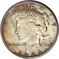 	1934-S S$1 MS62 ANACS. Although other dates are rarer 1934-S