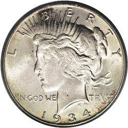 	1934-S S$1 MS63 PCGS. David Bowers (1993) writes that 1934-S