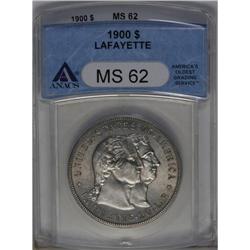 	1900 S$1 Lafayette Dollar MS62 ANACS. DuVall 1-B. A sa 1900