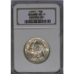 	1921 50C Alabama MS65 NGC. This example is typical of 1921