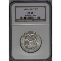 	1936 50C Albany MS66 NGC. This lightly toned commemora 1936