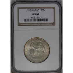 	1936 50C Albany MS67 NGC. One of the finest examples o 1936