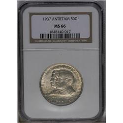 	1937 50C Antietam MS66 NGC. This lovely commemorative 1937