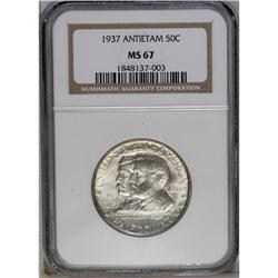 	1937 50C Antietam MS67 NGC. Sparkling luster is in no 1937