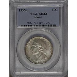 	1935-S 50C Boone MS66 PCGS. Hints of ice-blue and ligh 1935-S