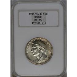 	1935/34-D 50C Boone MS65 NGC. A radiant golden-brown a 1935/34-D