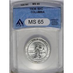 	1936 SET Columbia PDS Set MS65 ANACS. The set includes 1936