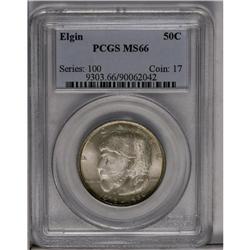 	1936 50C Elgin MS66 PCGS. A remarkable example with fu 1936