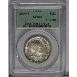 	1922 50C Grant no Star MS66 PCGS. Ex: Pryor. Light tan 1922