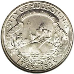 	1935 50C Hudson MS66 NGC. Thick, rich, and virtually u 1935