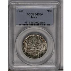 	1946 50C Iowa MS66 PCGS. As nice an example of this co 1946