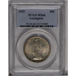 	1925 50C Lexington MS66 PCGS. Whispers of gold-tan and 1925