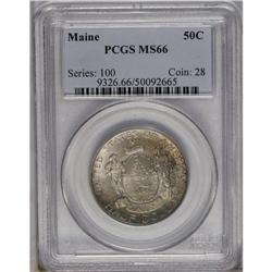 	1920 50C Maine MS66 PCGS. Softly struck along the tops 1920
