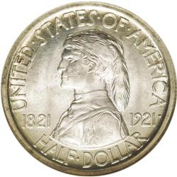 	1921 50C Missouri MS65 NGC. As befits the grade, the s 1921