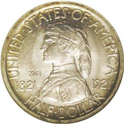 	1921 50C Missouri 2x4 MS65 NGC. A lovely original coin 1921