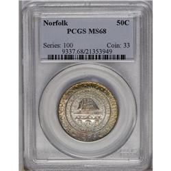 	1936 50C Norfolk MS68 PCGS. This is a gorgeous Superb 1936