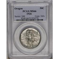 	1926 50C Oregon MS66 PCGS. A razor-sharp Gem with medi 1926
