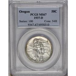 	1937-D 50C Oregon MS67 PCGS. A great example of this p 1937-D