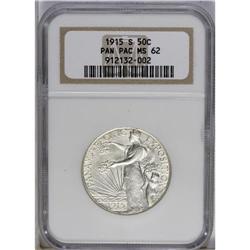 	1915-S 50C Panama-Pacific MS62 NGC. A satiny and unton 1915-S