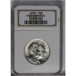 	1936 50C Robinson MS66 NGC. Each side of this remarkab 1936