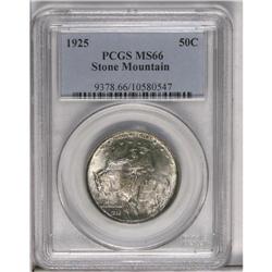 	1925 50C Stone Mountain MS66 PCGS. Sweeping luster ill 1925